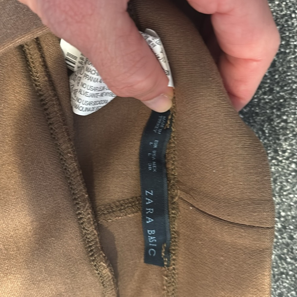 Zara Basic Tan Riding Leggings - Picture 4 of 5